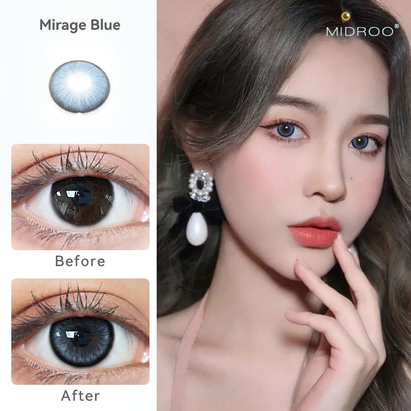 Cặp kính áp tròng MIDROO 14.5Mm độ cận thị 0-8 mềm mại thoải mái