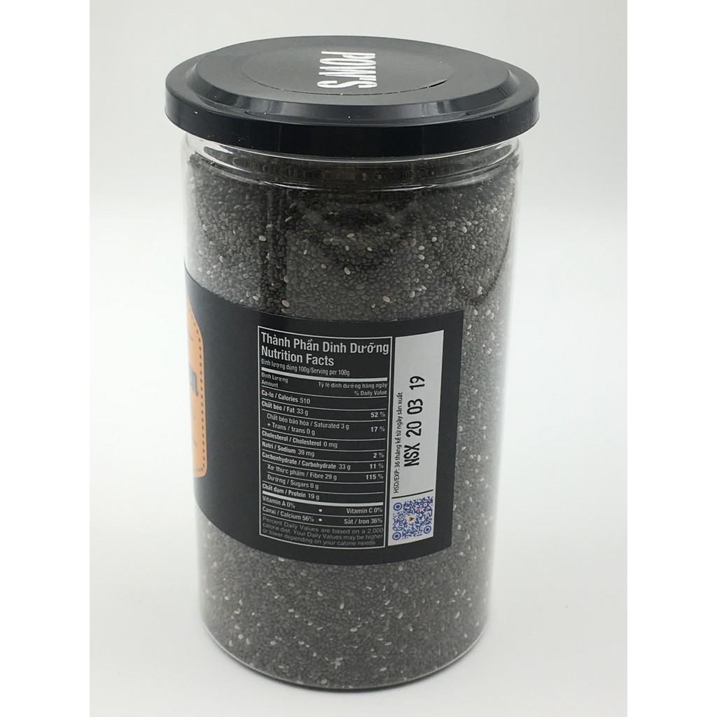 [FREESHIP ĐƠN HÀNG 99K] Combo 500gr hạt chia đen Organic Peru + 500gr yến mạch cán vỡ HAFER Flocken