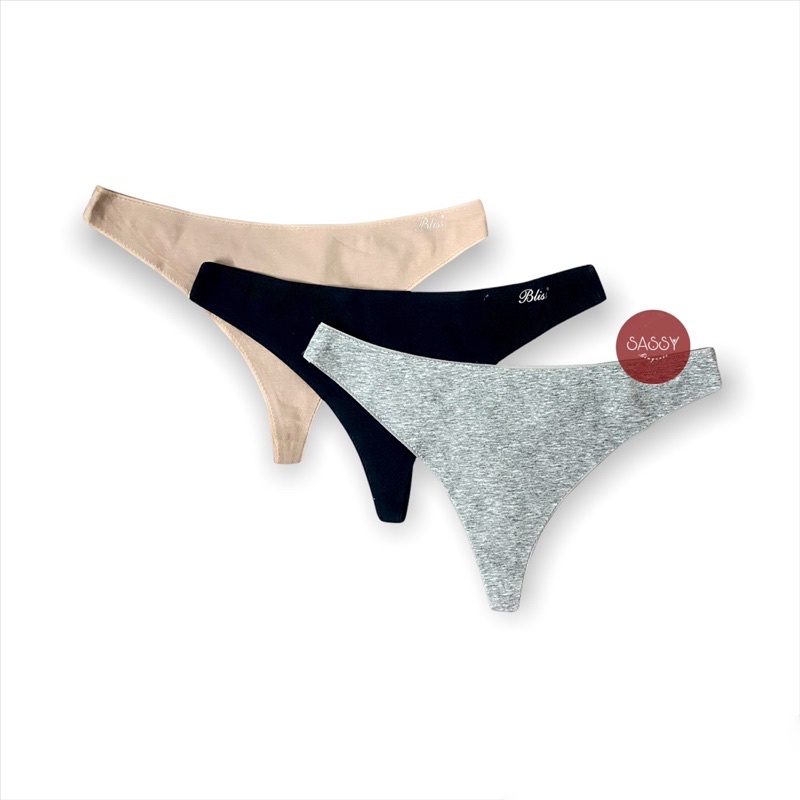 Quần lót nữ lọt khe cotton trơn viền ép gợi cảm thời trang cho nữ