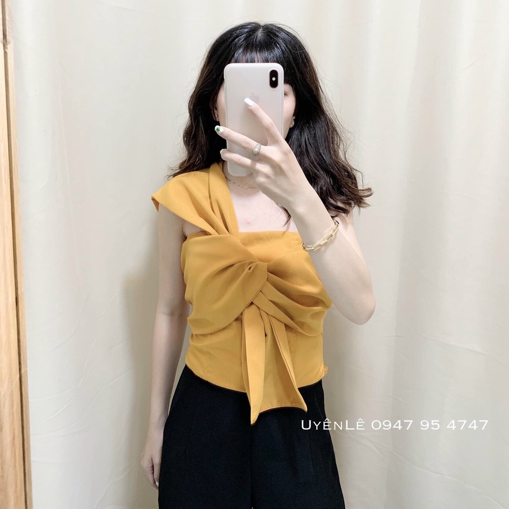 Áo Nơ Bắt Chéo,Áo Trễ Vai Kiểu Sang Chảnh,LY STORE