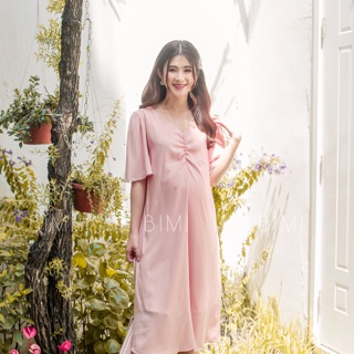 Đầm lụa nhún ngực - bimi