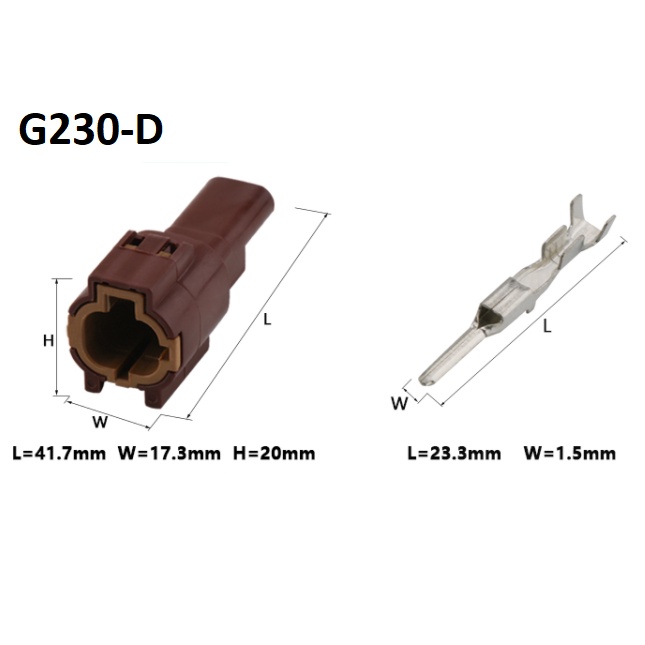 G230-Giắc cắm động cơ chai xịt nước 1.5mm 2 lỗ
