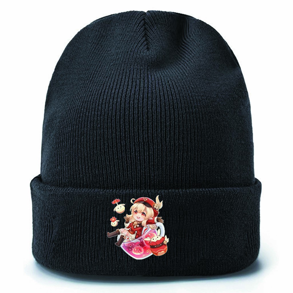 Mũ len Genshin Impact game chibi nón Beanie đội đầu dạng tròn m01