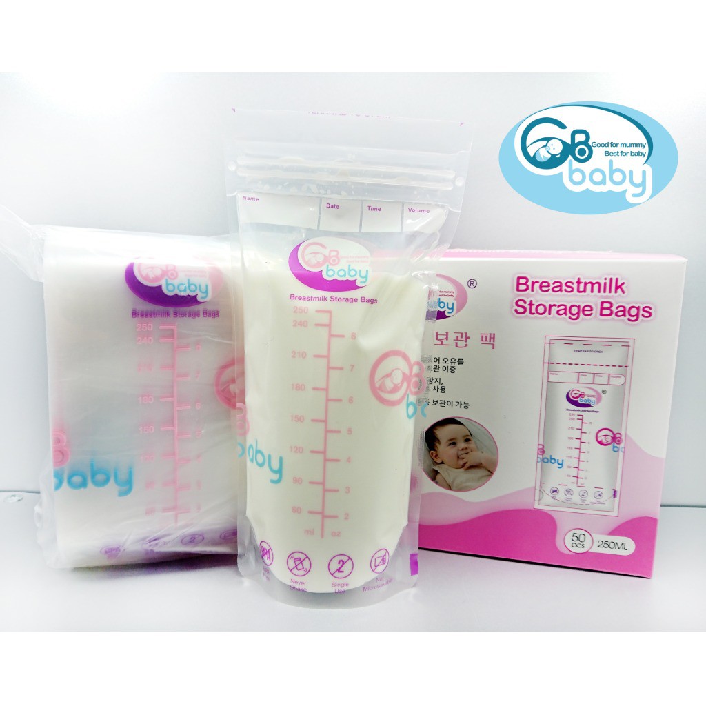 Túi trữ sữa GB BABY 200ml 50 chiếc giá rẻ