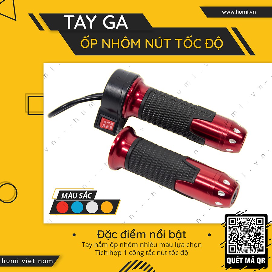 Tay Ga Ốp Nhôm Nút Tốc Độ [RẺ VÔ ĐỊCH]