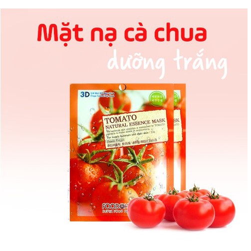 Combo 10 Mặt Nạ Cung Cấp Độ Ẩm, Ngăn Lão Hóa Da Chiết Xuất Cà Chua 3D Foodaholic Tomato Natural Essence Mask 23ml x 10