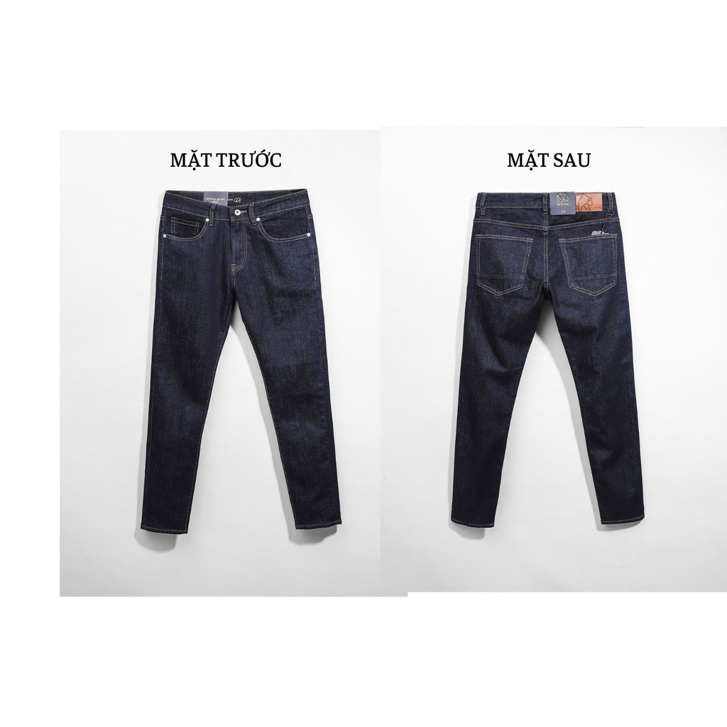 |Hẻm Store| Quần jean nam, quần bò nam SATOSHI SAQJ35 màu xanh indigo dáng vừa, form slimfit, trẻ trung | BigBuy360 - bigbuy360.vn