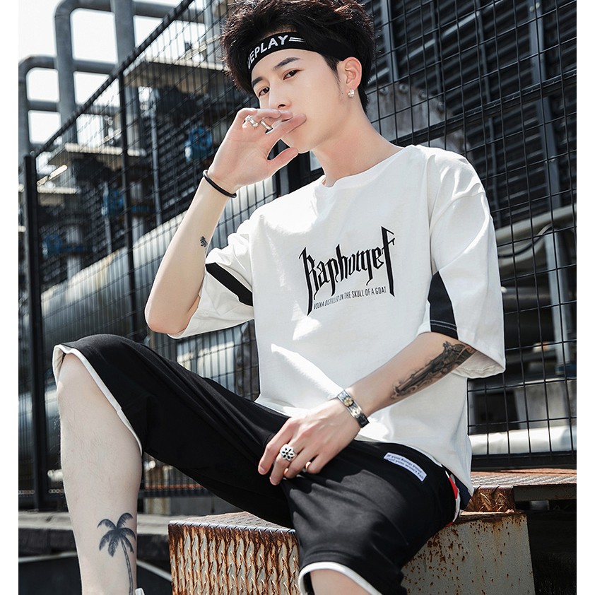 Bộ Quần Áo Thun Nam Thời Trang In Chữ RAPHOTEF Cá Tính Năng Động Zenkonam MEN QA 090