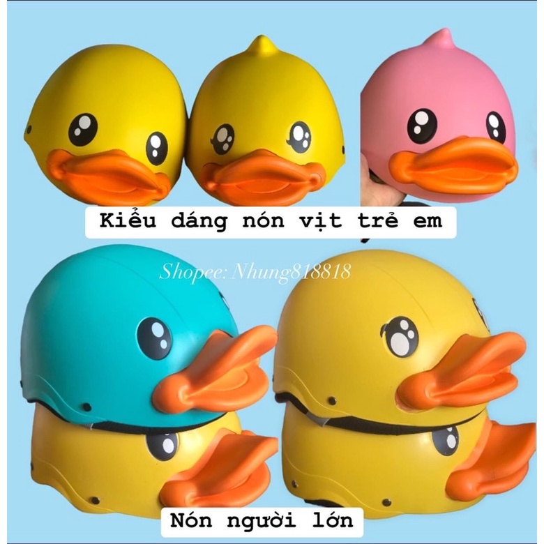 Nón bảo hiểm vịt vàng B DUCK cho em bé và người lớn hàng cao cấp