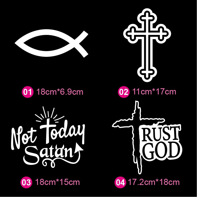 Miếng Dán Đề Can Vinyl Chống Nước In Chữ Jesus Cross Faith Love God Christian Thời Trang Trang Trí Xe Hơi