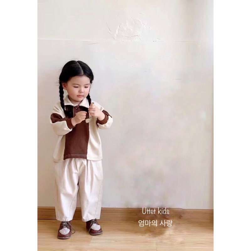 ÁO POLO PHONG CÁCH HÀN QUỐC HÀNG CAO CẤP DÀNH CHO BÉ GÁI VÀ BÉ TRAI 1508