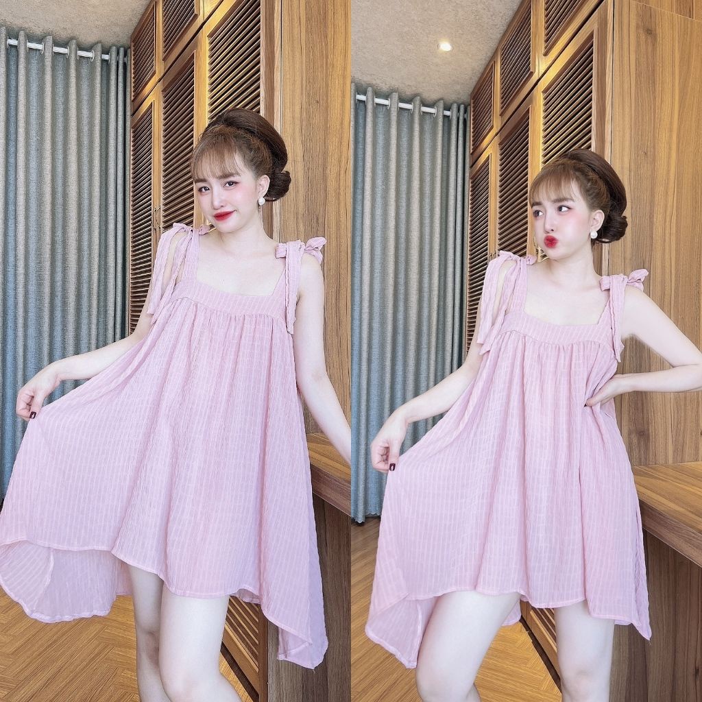 Váy ngủ sexy ❣️FREE SHIP❣️ Đầm ngủ sexy lụa đũi Chất Siêu Mát Dáng Siêu Xinh &lt;65kg