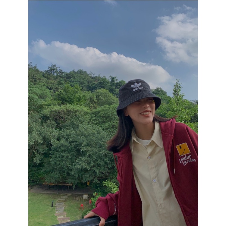 Áo khoác nỉ thêu Mặt Cười Under phom rộng hoodie nam nữ | BigBuy360 - bigbuy360.vn