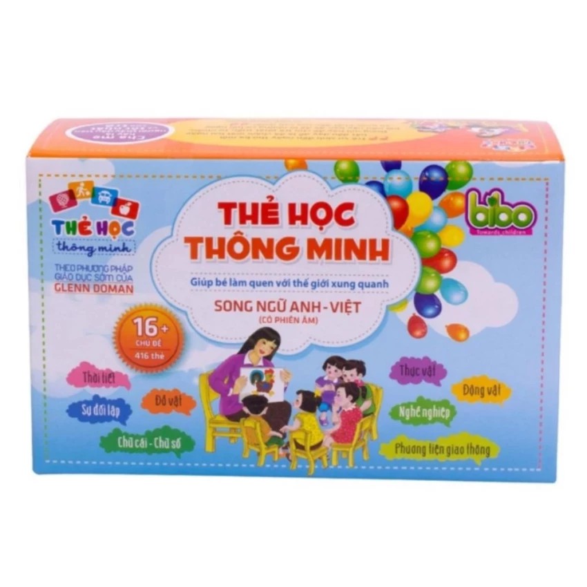 Bộ Thẻ Học Thông Minh 16 Chủ Đề Cho Bé (416 Thẻ)