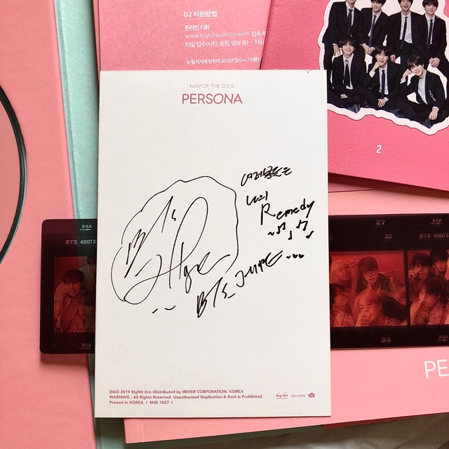 [ẢNH THẬT] Postcard BTS J-Hope trong album Map of the Soul Persona