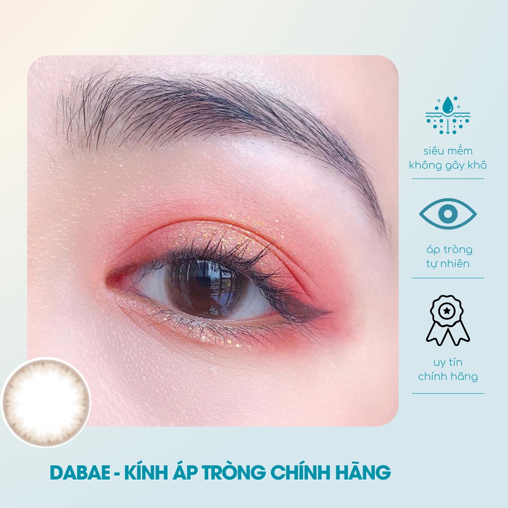lens mắt cận nâu tự nhiên choco BOMBI COLLINE kính áp tròng Hàn Quốc DABAE