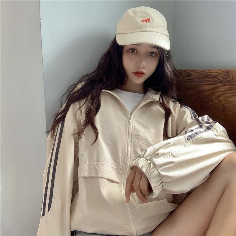 IELGY  Áo Khoác Chống Nắng Dáng Suông Dễ Phối Đồ Thời Trang Xuân Thu Phong Cách Hàn Quốc Cho Nữ