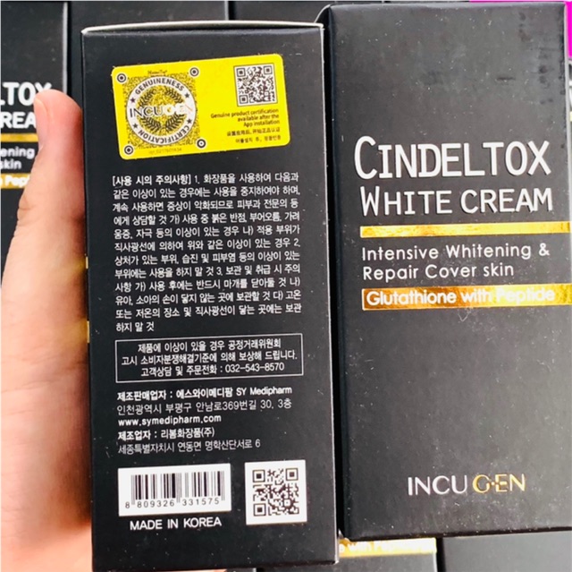 Kem Truyền Trắng Da Cindel Tox White Cream Hàn Quốc