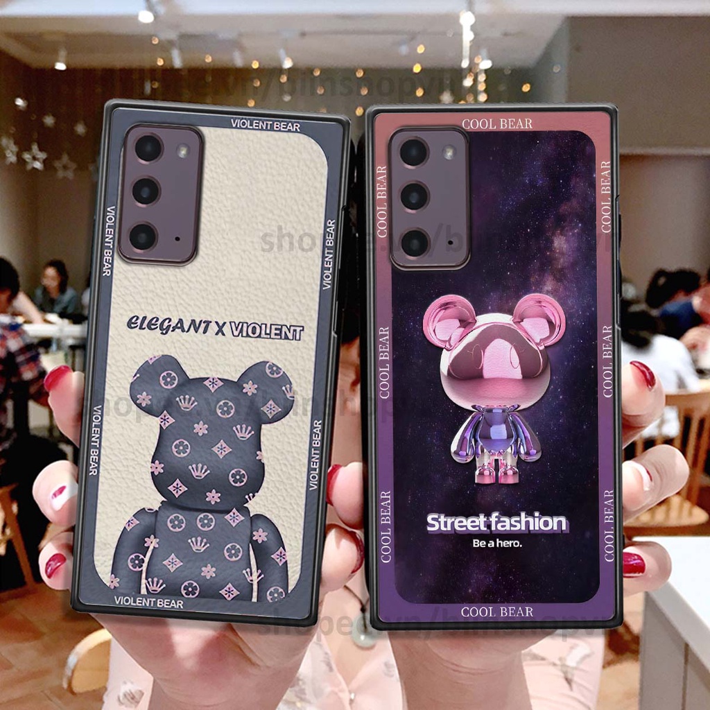 Ốp Samsung Note 20 hình gấu bear brick đẹp độc lạ, thời trang, cá tính