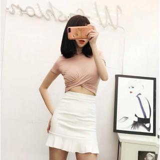 Áo chéo bụng vải lụa