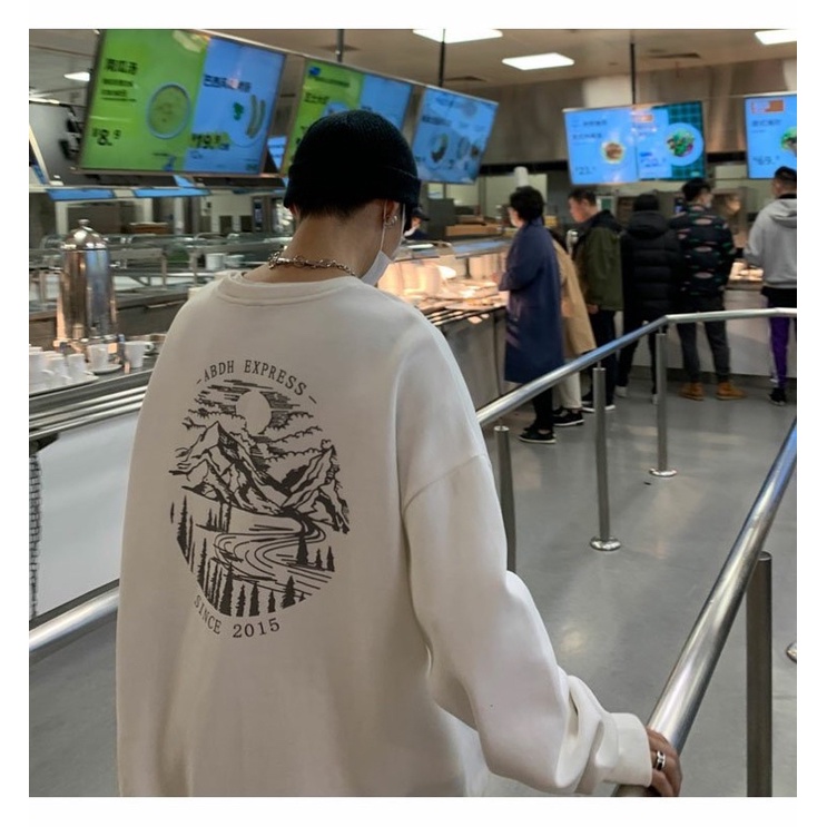 Áo sweater nỉ bông tay dài unisex homies in hình Mountain | BigBuy360 - bigbuy360.vn