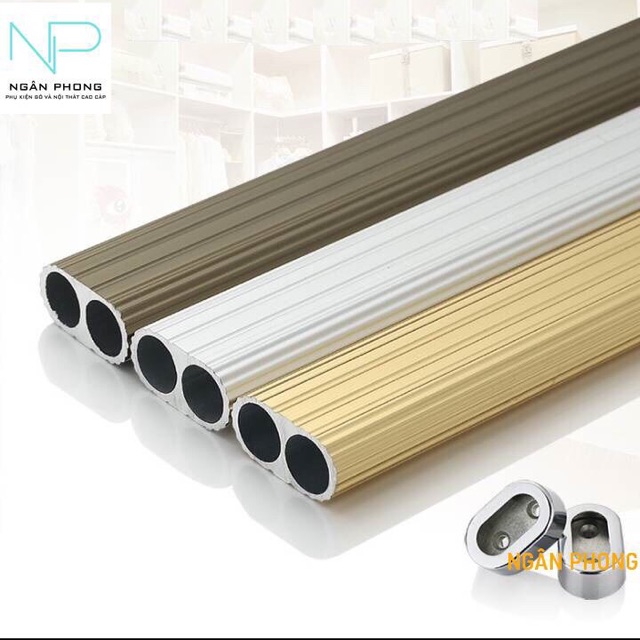 THANH TREO TỦ QUẦN ÁO + ĐẦU LẮP
