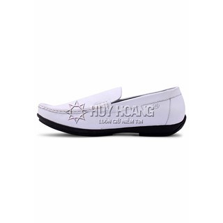 Giày mọi nam da bò màu trắng PH7117