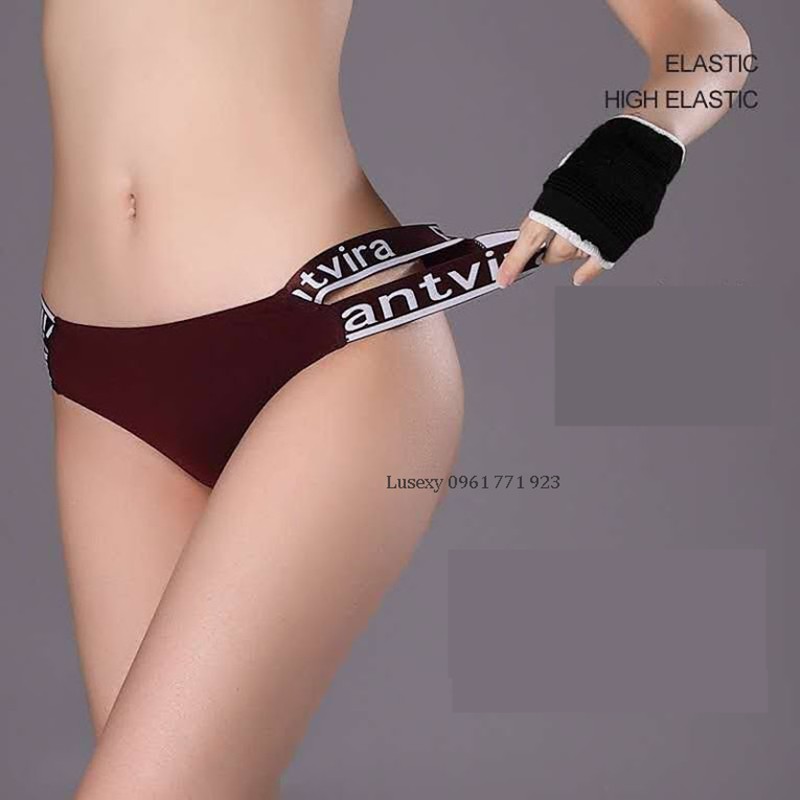 Quần lót nữ lọt khe phong cách thể thao sành điệu màu đen da trắng hồng cam