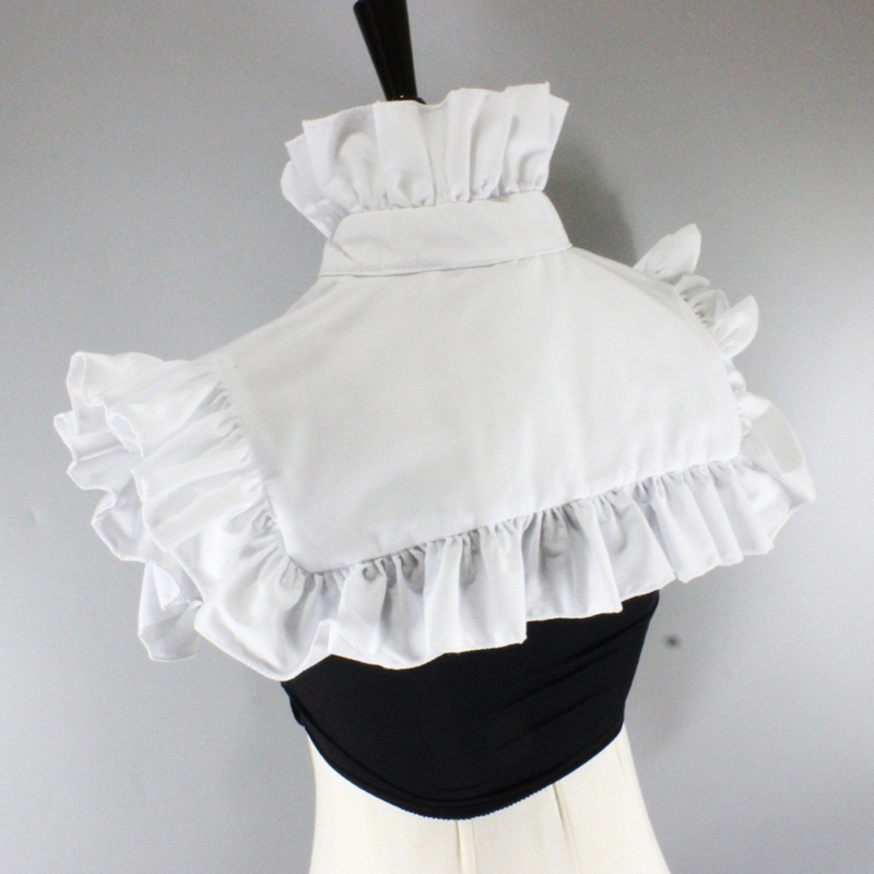 Cổ Áo Cao Giả Nhún Bèo Màu Sắc Trơn Phong Cách Vintage Dành Cho Nữ