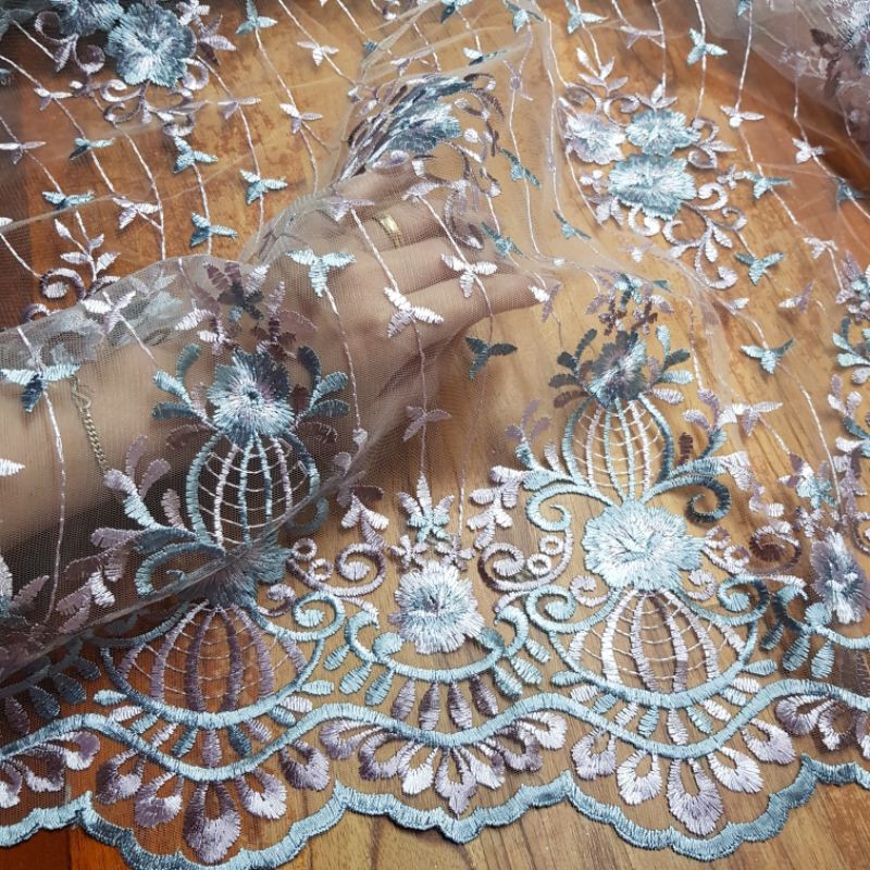 1Met Ren Lưới Thêu Cao Cấp