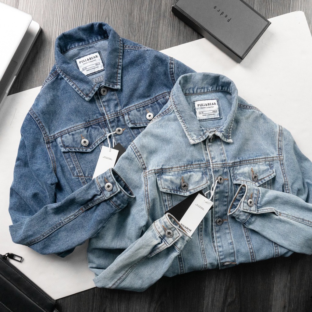 Áo Khoác Bò Denim Jacket Form Rộng Unisex Nam Nữ Thu Đông Cực Ngầu [ TẶNG 1 ĐÔI TẤT ]