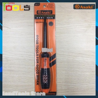 Tua vít cách điện & thử điện 5x100mm dẹp asaki ak-9087
