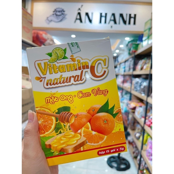 Bột Cam Hòa Tan Natural-C Mật Ong Cam Vàng, Nhiều Vitamin-C Giúp Tăng Sức Đề Kháng