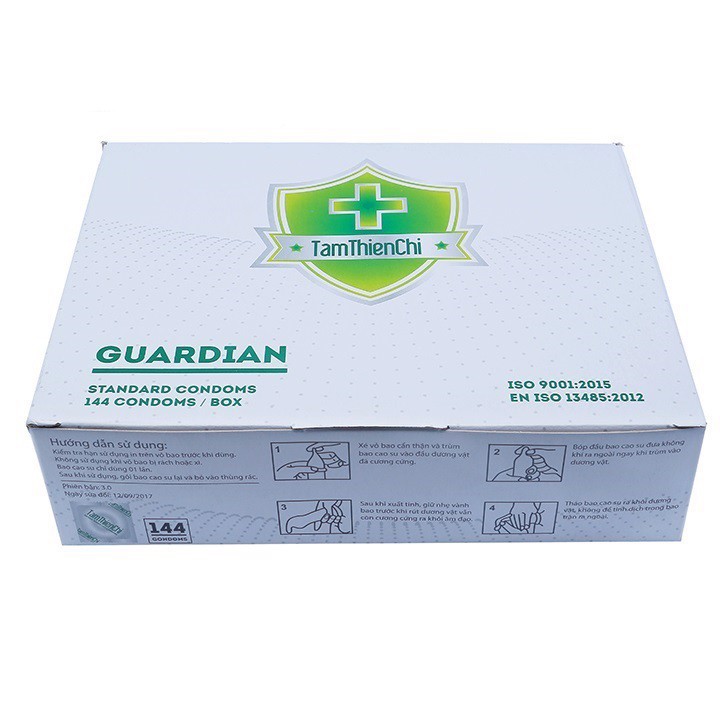 Hộp 144 Bao Cao Su Tâm Thiện Chí Guardian, nhiều gel bôi trơn, bcs siêu mỏng tận hưởng trọn cảm giác GEMHOME