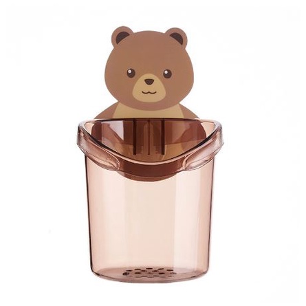 Ly Cốc Đựng Bàn Chải Đánh Răng Dán Tường Hình Gấu