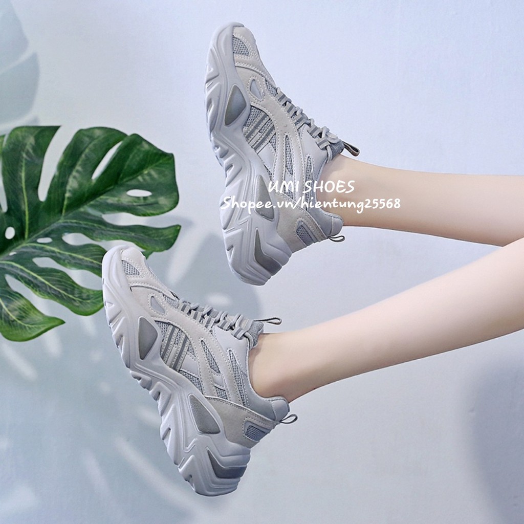 [NOWSHIP HN] Giày thể thao nữ Ulzzang mã DRT nâng độn đế cao 5cm êm đẹp cá tính kiểu mới hot phản quang màu đen/kem/xám | WebRaoVat - webraovat.net.vn