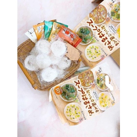 Miến ăn liền cho bé Hikari 10 gói nhỏ Nhật Bản, mì miến ăn liền rong biển rau củ [Date 9/2022]