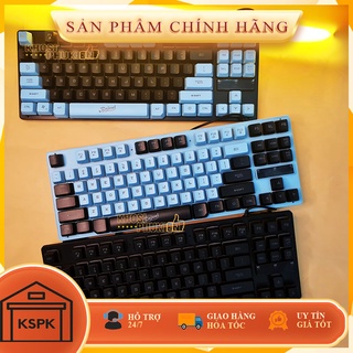 Bàn phím giả cơ mini giá rẻ 87 phím gaming có led máu xanh đen KSPK
