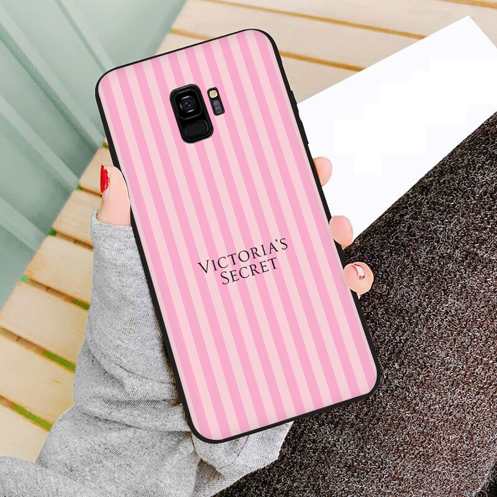 Victoria's Secret Soft Black TPU Silicone Phone Case for Samusng Galaxy S10 S10e S10 Plus S10 Lite Anti-fall Back Cover