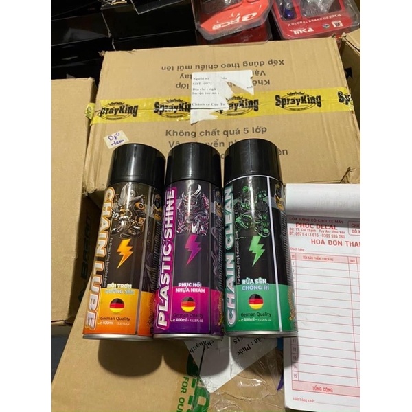 Chai Xịt Rửa Sên,Dưỡng Sên,Phục Hồi Nhựa Sprayking Nhám mẫu mới