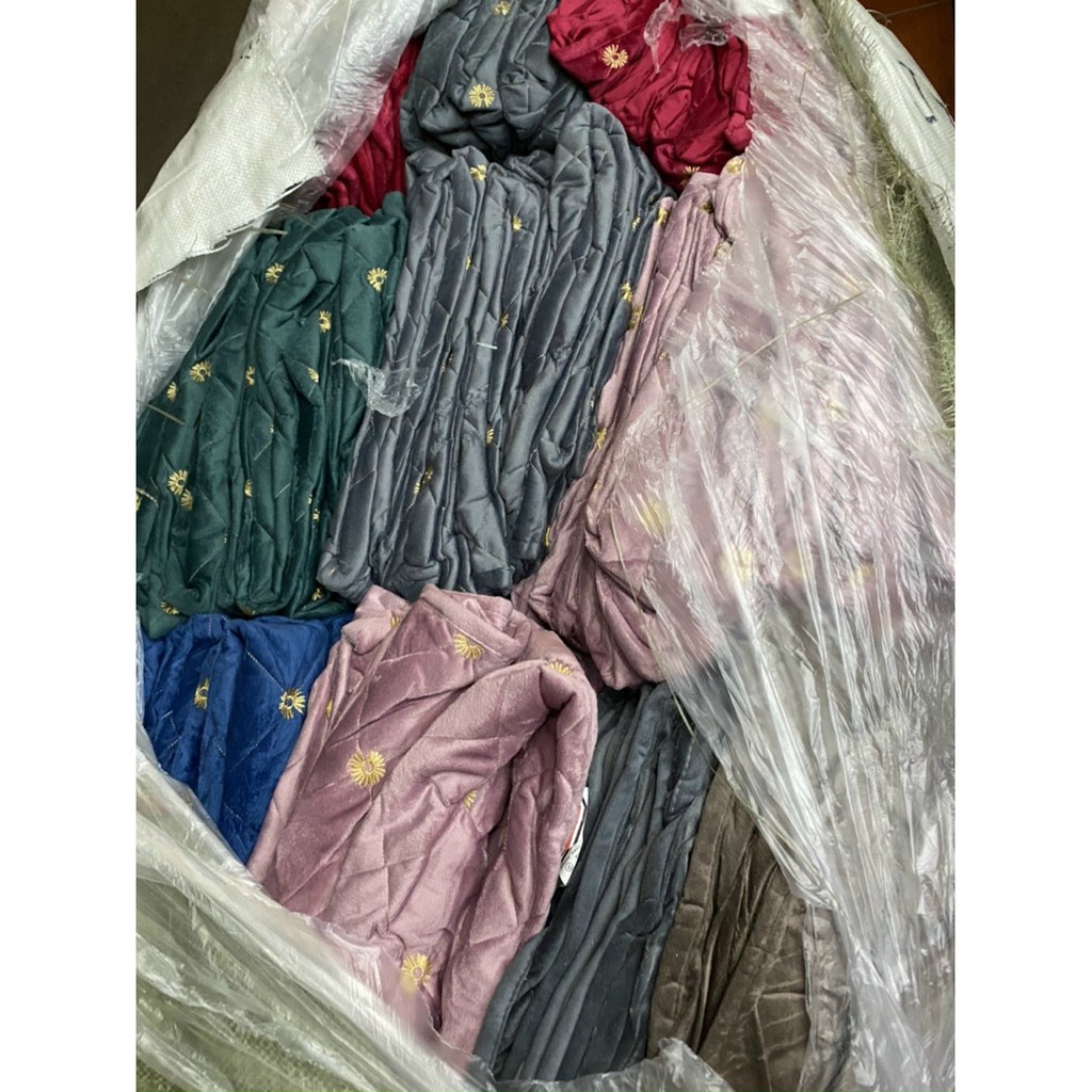 Bộ ga gối trần bông thêu muji đẹp quá, đủ size m6, m8, 2m2 | BigBuy360 - bigbuy360.vn