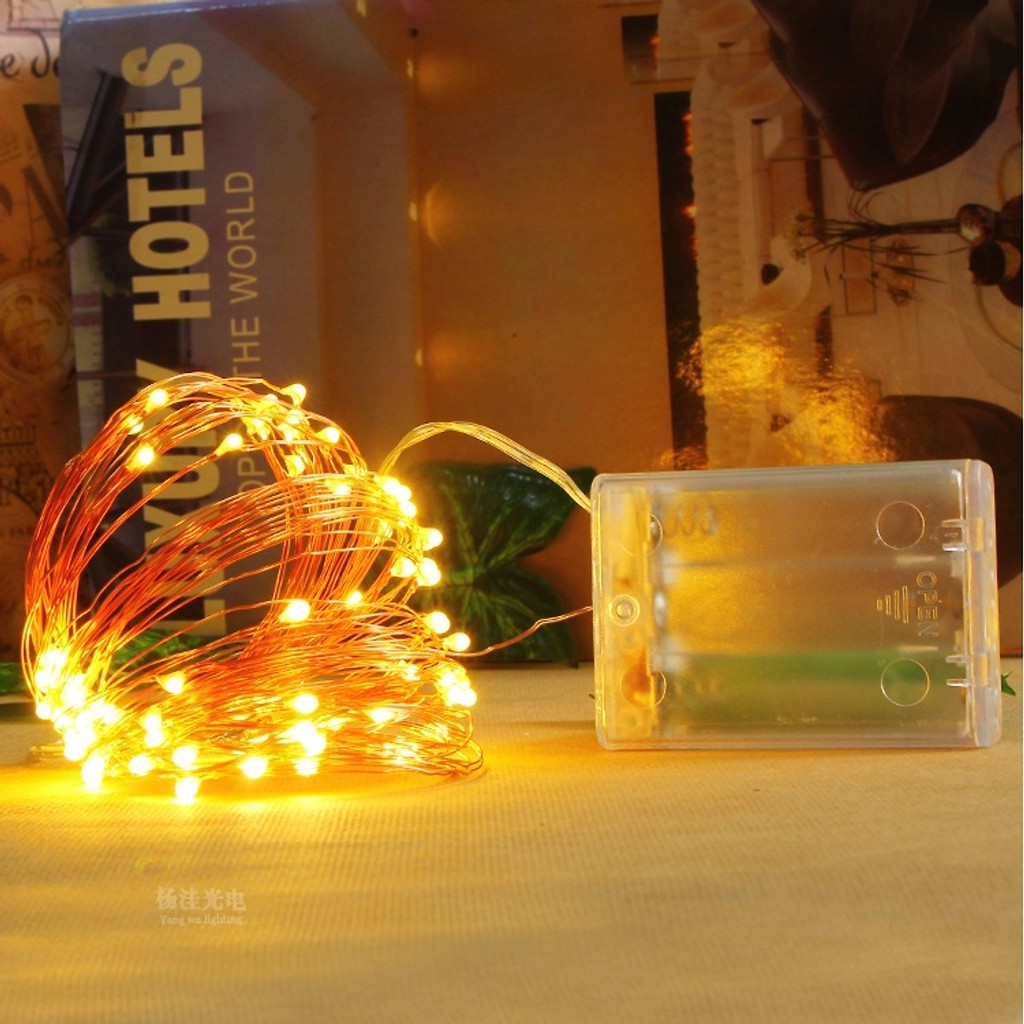 Dây Đèn Led Đom Đóm trang trí tết giáng sinh phòng ngủ Chipsbling Fairy Lights đồng dài 10m