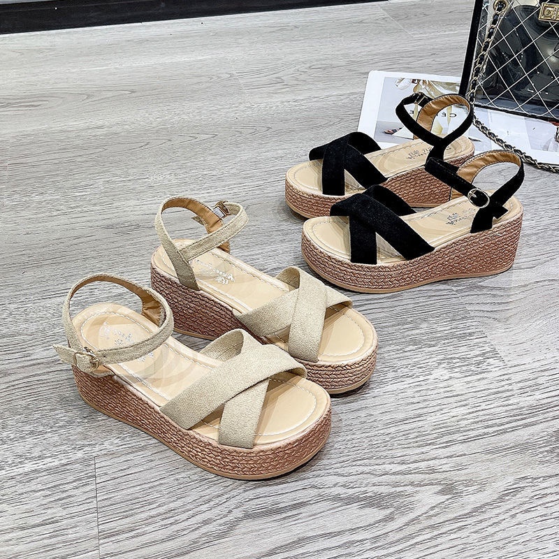 Xăng đan Nữ Đế Xuồng Quai Chéo Thời Trang