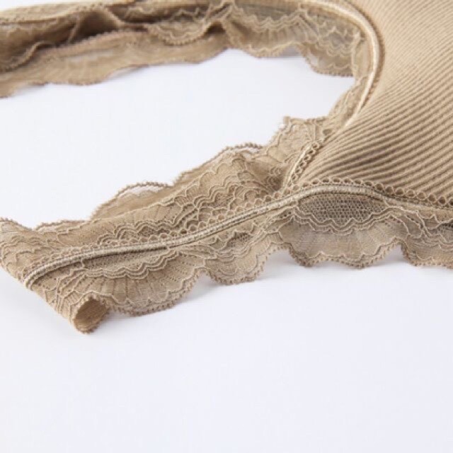 Áo Bra Cotton Gân Tăm Phối Ren Tập Yoga Gym Cực Đẹp | BigBuy360 - bigbuy360.vn