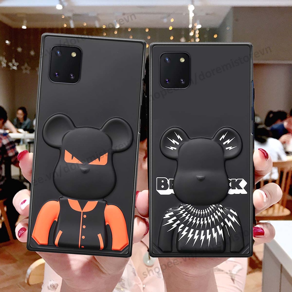 Ốp lưng Samsung Note 10 Lite hình kaws, kith, bear brick nổi 3D phong cách độc đáo