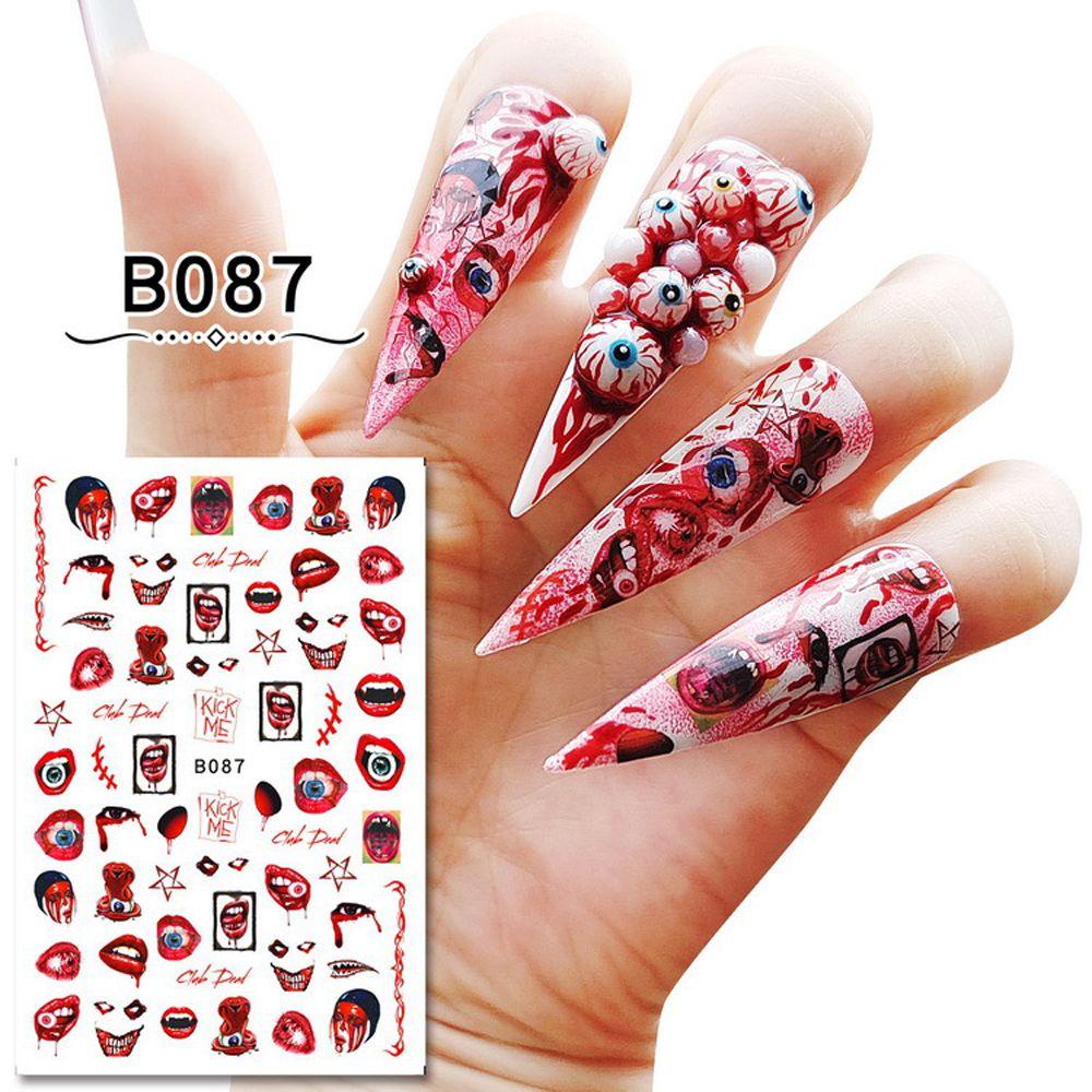 Miếng Dán Trang Trí Móng Tay Tự Dính Họa Tiết Halloween