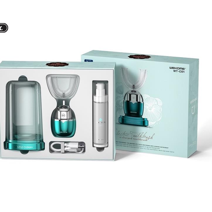 [QUÀ TẶNG SINH NHẬT] Máy đánh răng tự động chữ U người lớn Remax WTC01, An toàn, Siêu mềm, trắng răng, Bảo hành 12 tháng