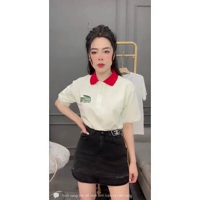 Áo Polo Nữ Lacos Datas.co ❤️ Áo Thun Nữ Có Cổ Cá Sấu