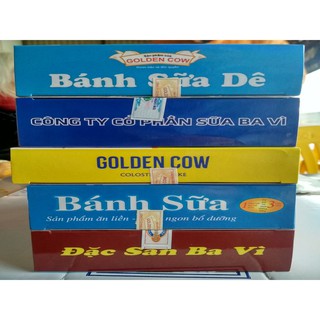 Combo 5 hộp bánh sữa ngon (01 dê 200gr + 01 bò 180gr + 01bs bò vàng 170gr + 01 bs non 180gr + 01 bs socola 180gr