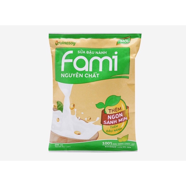 Combo 10 bịch sữa đậu nành nguyên chất Fami